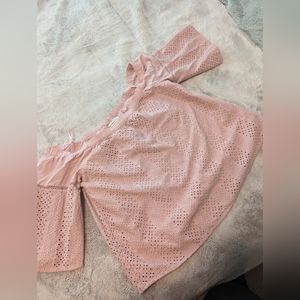 Abercrombie Off the Shoulder Pink Shirt